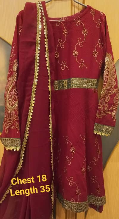 Fancy tilla work frock