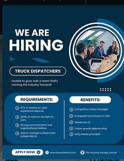 We are Hiring Truck Dispatcher