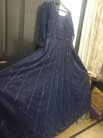 Navy blue beautiful long maxi