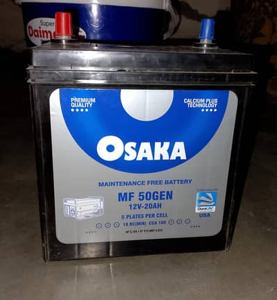 12 V Maintenance free Osaka Battery with Charger