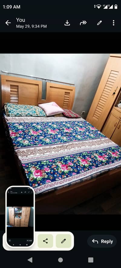 Wooden bed