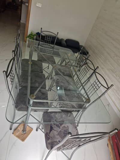 8 seater Iron Dining table new condition Not in use