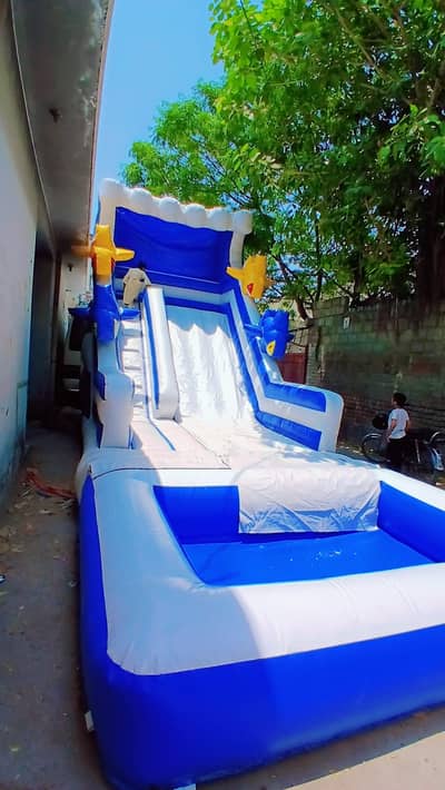 jumping water slide pool
