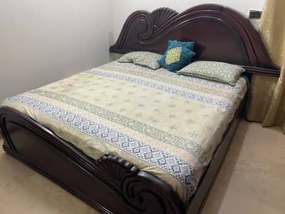 Bed, cupboard, dressing with 8* inches mattress
