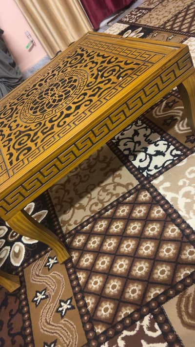 1 large Center table 1 coffe table with glass