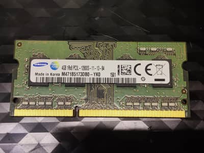 Samsung 4GB DDR3L Laptop RAM Stick