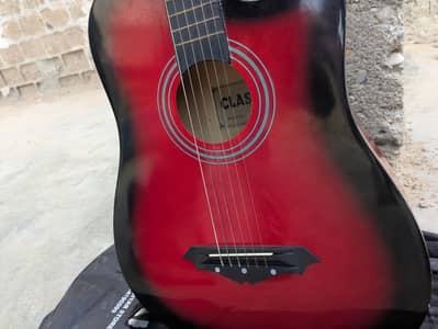 38 Inch Red Sunburst Acoustic Guitar with Bag, Strap & Picks