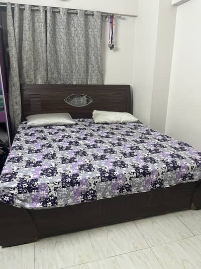 King size bed wooden