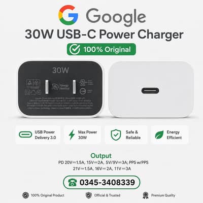 Google Pixel 30W PD 3.0 USB C Fast Charger 100% Original