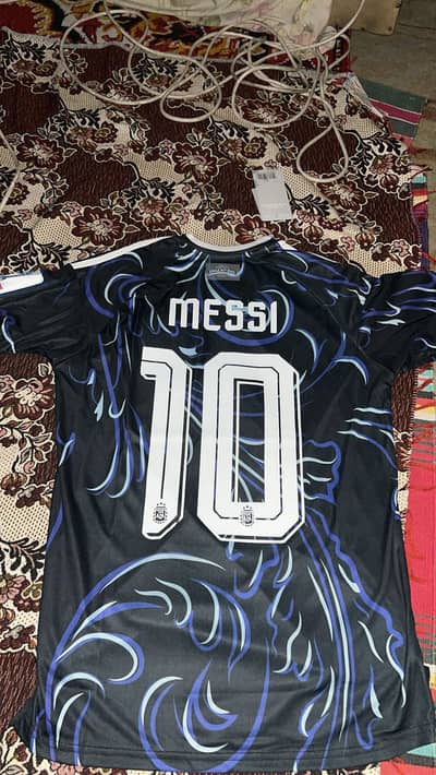 Messi Argentina away Worldcup 2026 Player Version Logos (half sleeves)