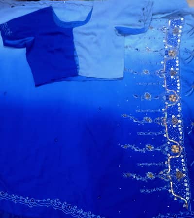 Blue saree for urgent sale