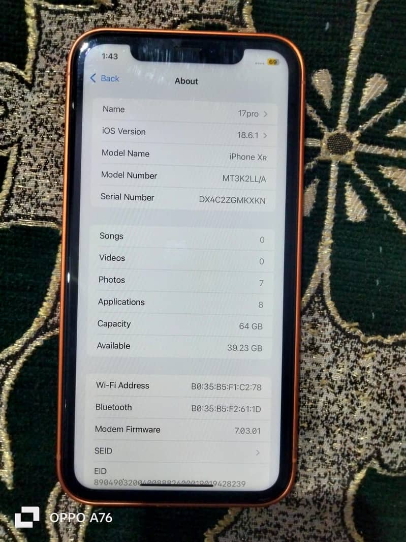 Apple iPhone XR converted into 17 pro max 7