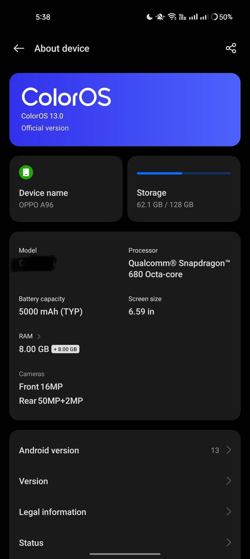 OPPO A96 6