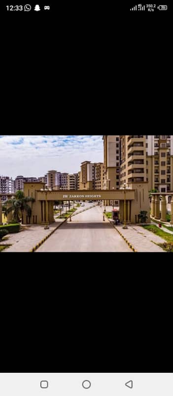 1 Bedroom Apartment available for Sale at ZARKON Heights ISLAMABAD