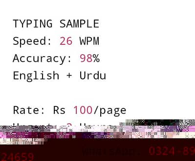 Fast Typist 26 WPM | PDF to Word | ₹100/Page