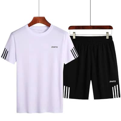 Men 2-piece sports suit shorts T-shirt Quick dry