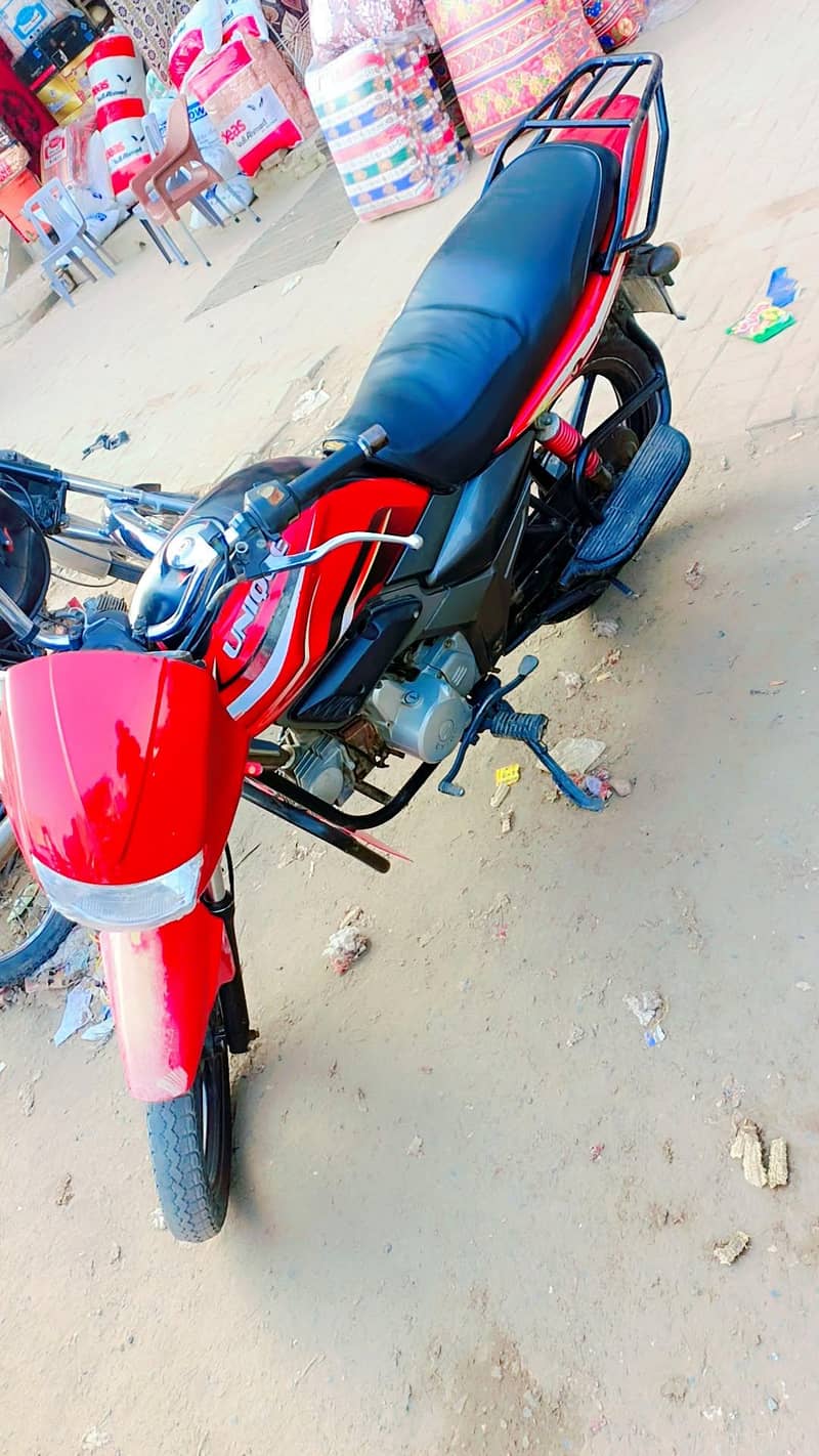 unique 100 cc self start with alloy rim. . exchange possible 5