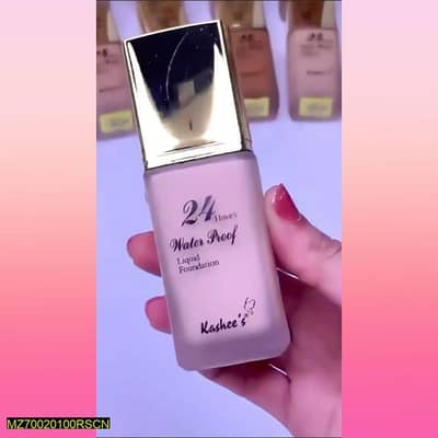 Waterproof Liquid Foundation 24h Long Lasting Gold Cap