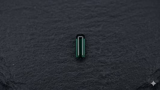 100%Natural Deep Forest Green Tourmaline-Primum Bugettte Cut