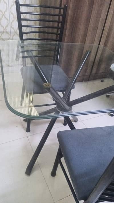 Dining Table Set with Four Chairs