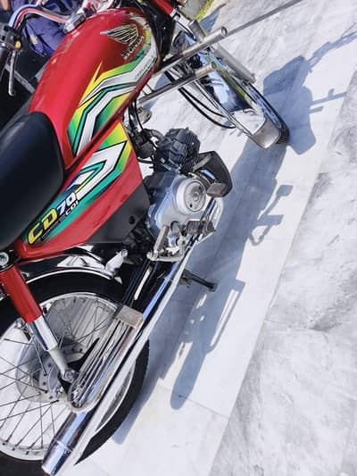Honda. CD 70 2023 modal for sale in Good Condition look like new bike