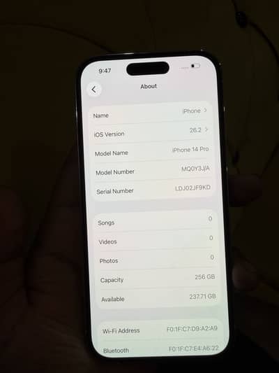 14 PRO 256 PTA APPROVED 10/10 ONLY PHONE HAI