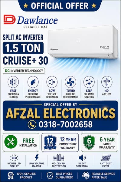 0307/60/60/758 DAWLANCE DC INVERTER NEW MODEL 2026