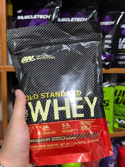 Whey Protein Gold Standard Chocolate Flavor 1kg 2lbs Pouch