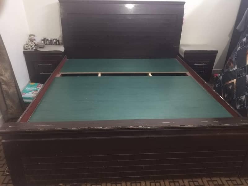 King size bed solid wood 0