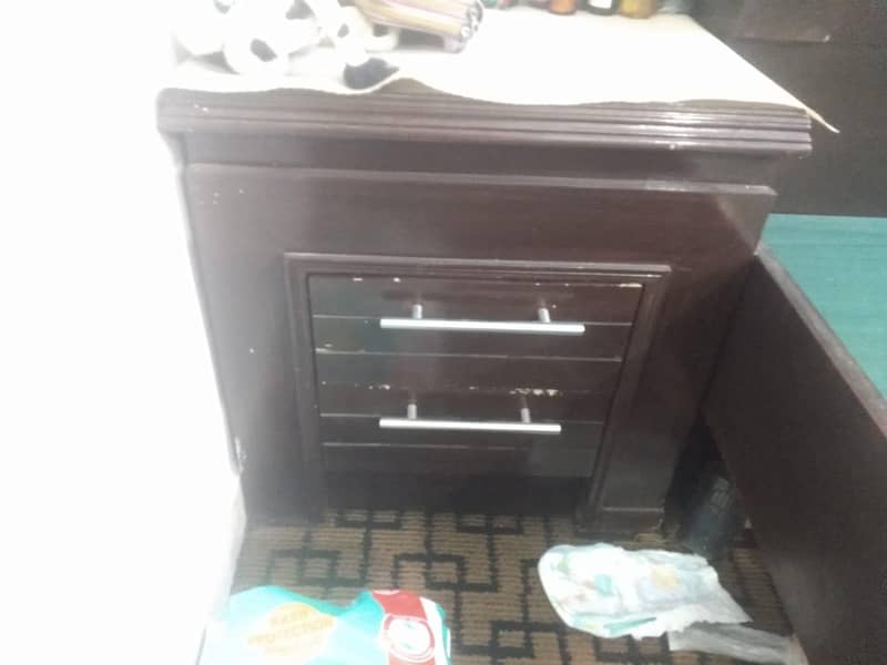 King size bed solid wood 7
