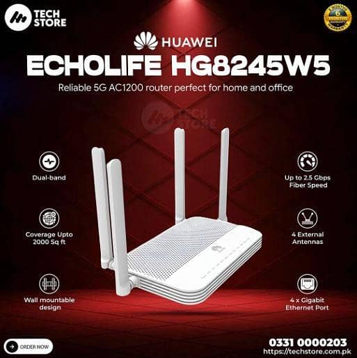 GPON EPON Router | Huawei Dual-Band EPON | GPON Fiber Optic Router: Huawei 8245w5 High-Speed Wi-Fi for Pakistan