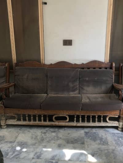 Wooden Sofa Set (3+1+1) for Sale