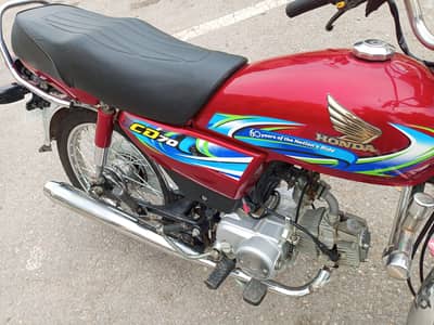 Honda CD 70 Red Color 2024 – Neat & Clean – Excellent Condition