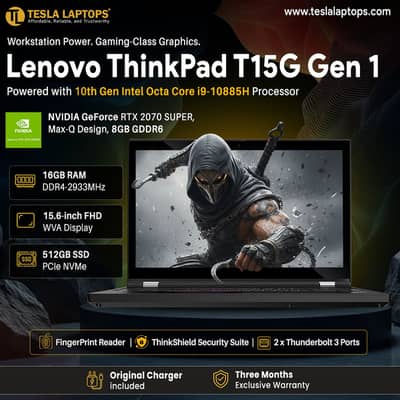laptop | Lenovo ThinkPad T15G Gen 1 | Core i9/10th Gen | 16GB/512GB