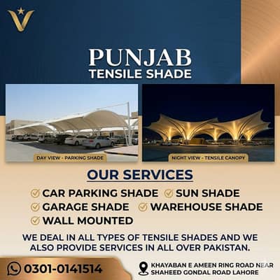 car parking shade, garage shade, premium quality shade, tensile shade