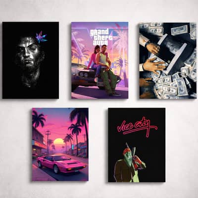 Set of 5 Premium Sticky Canvas Frames