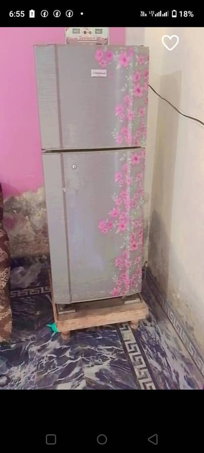 National  10 cubic double door  fridge -used , working