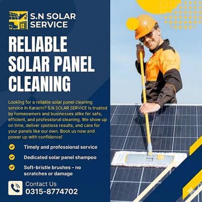 S. N Solar Service /Solar Cleaning Karachi/ Solar Panel Cleaning
