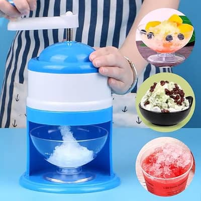Manual Ice Crusher & Gola Maker with Stainless Steel Blades