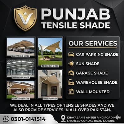 Wall mounted shade / Garage Canopy / Swimming pool shade / Fiber shed