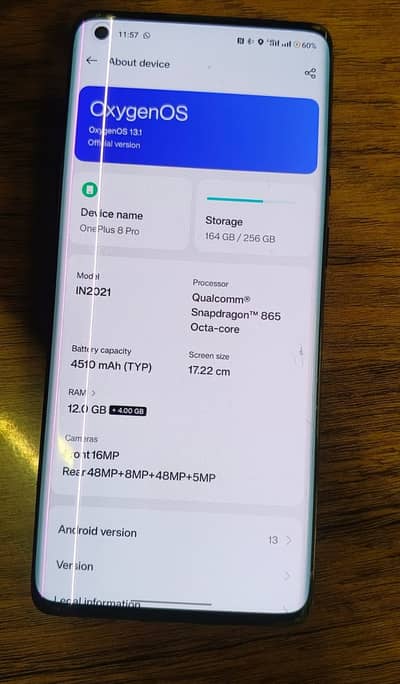 One Plus 8 Pro 12gb/256gb