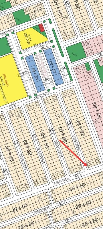 5 Marla 50Ft Road Corner Plot# 3418 Block C Faisal Hills