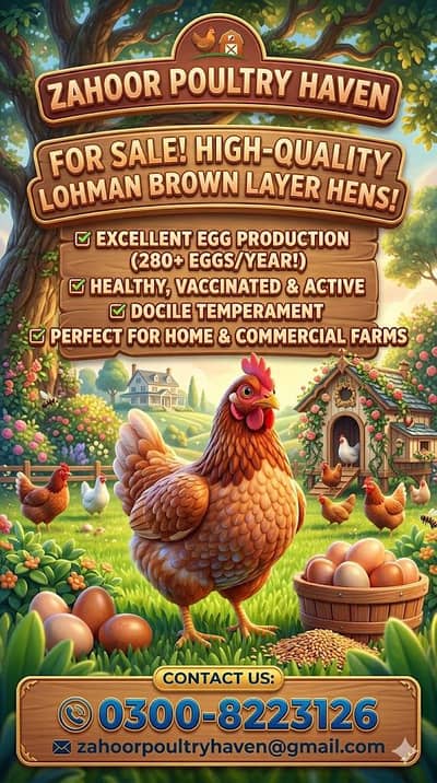 Lohman Brown Layer Hens for Sale in Karachi – High Egg Production