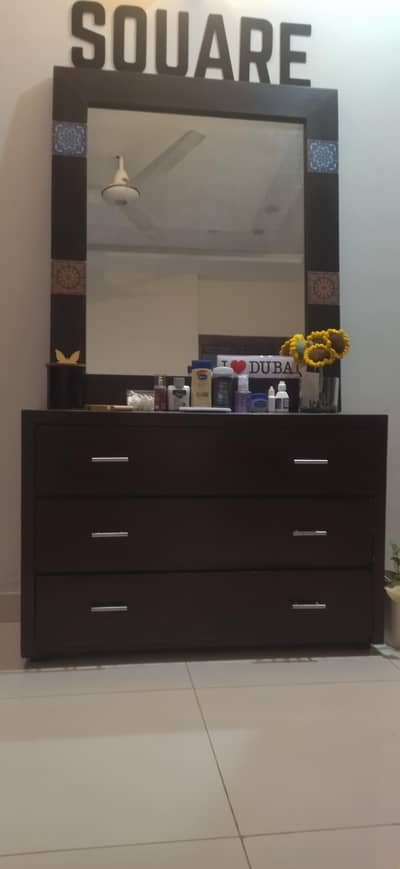 Dresser with Mirror ( Matte Black )