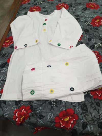 stylish  white -2piece dress 18-20 girl size s-L sheesha work