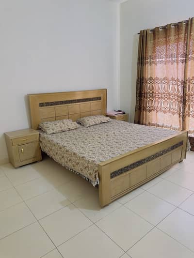 Double Bed , Side Tables, Medicated Mattress, Dressing Table & Almaari