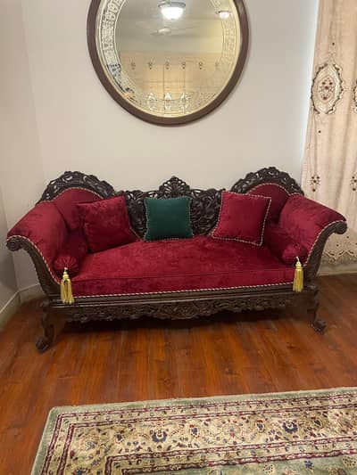 Pure Sheesham Wood Royal Sofa / Dewan – Excellent Condition