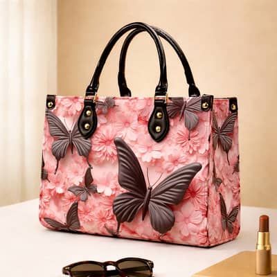 Premium Floral Print Bag with Top Handle