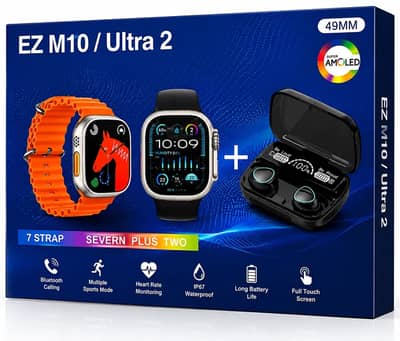 Blutooth Earbuds With Smartwatch 7 Straps Good Quality