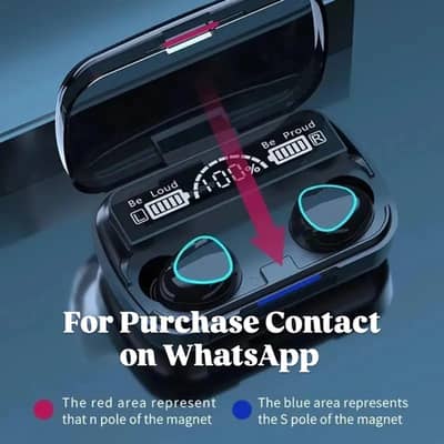 9D HiFi Sound Black LED Display Earbuds 2000mAh Power Bank